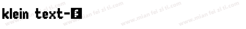 klein text字体转换